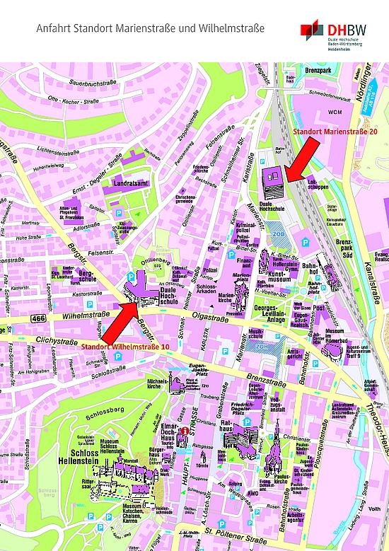 Stadtplan Heidenheimer Innenstadt